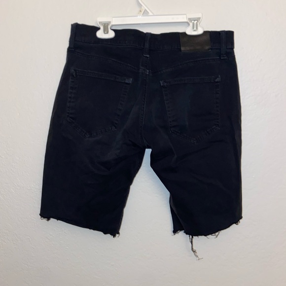 lucky brand black shants cut off distressed shorts grunge vintage ripped bottoms - Picture 10 of 16